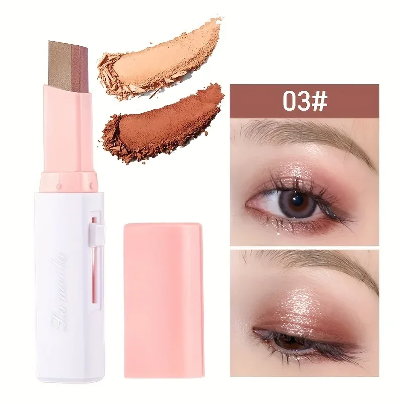 2 In 1 Pearly Highlighter Eyeshadow Stick Makeup Waterproof Long Lasting Glitter Eyeshadow Eyeliner Stick Eyes Makeup Cosmetics — image 8