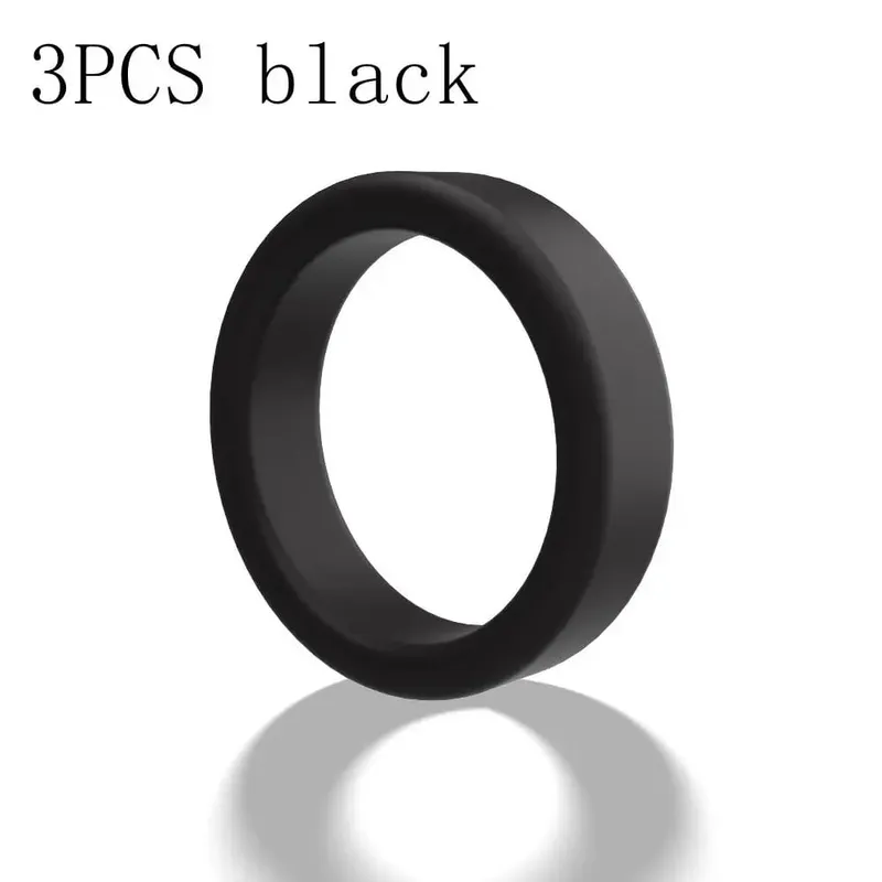 3pcs/set Penis Ring Delay Ejaculation Silicone Reusable Semen Cock Rings on for Men Enlargement Sex Toys For Men Couple Rings