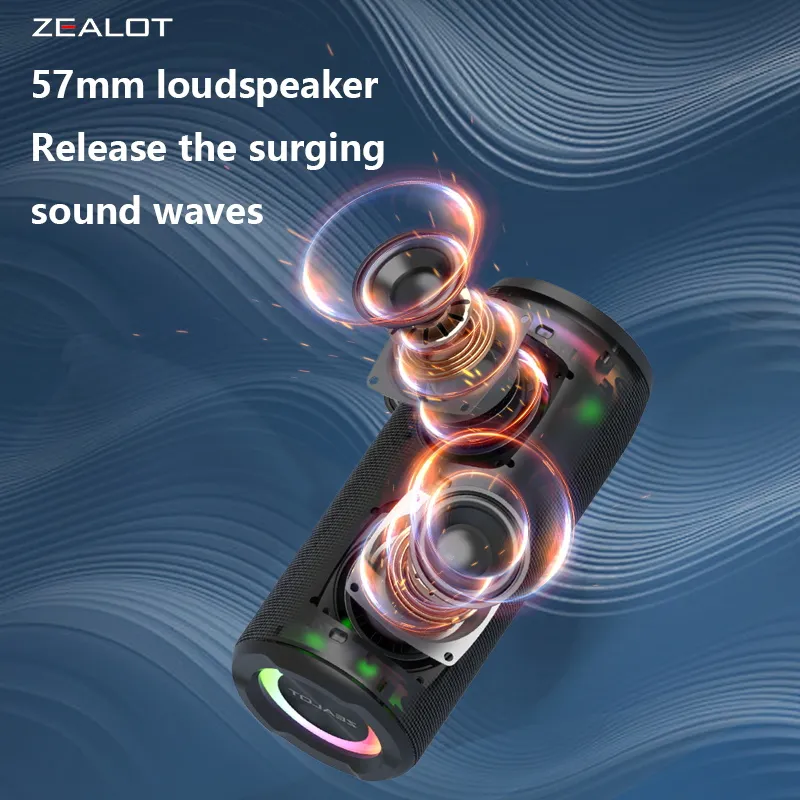 Głośniki bezprzewodowe S51 Pro 40 W Zewnętrzny przenośny głośnik z subwooferem Bateria 5200 mAh 24 godziny odtwarzania Głośne stereo.