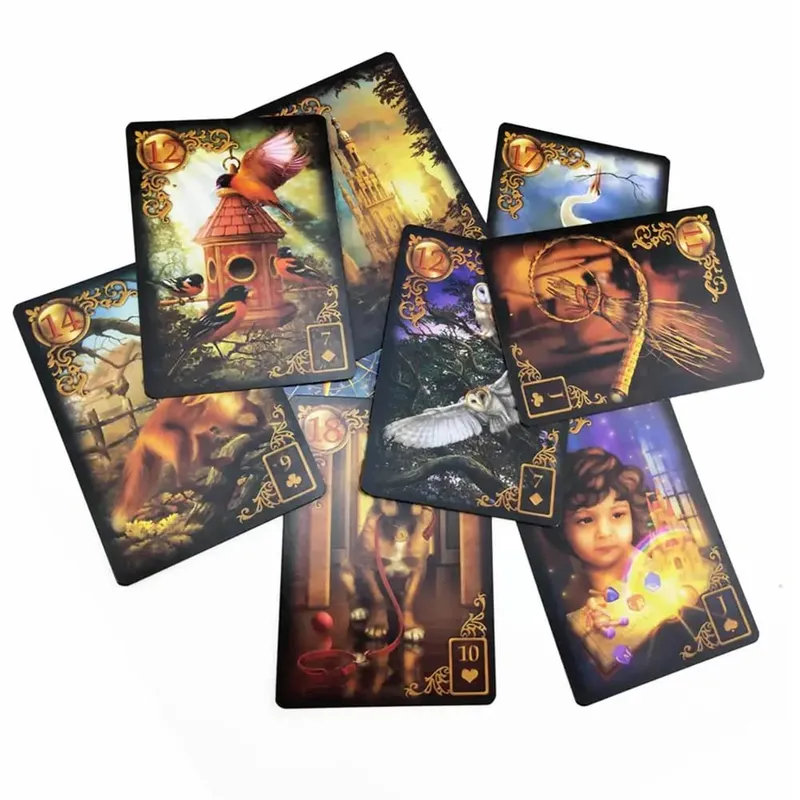 47pcs Lenormand With Online Guidebook Full English Read Fate For Children Adult Play Games Wholesale Dropship