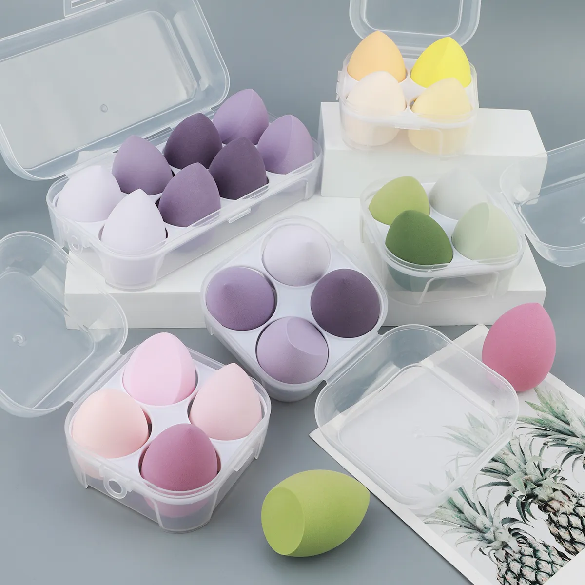 4/8pcs Cosmetic Puff Makeup Sponge Blender Beauty Egg Soft Foundation Sponges Powder Puff Women Make Up Accessories Beauty Tools