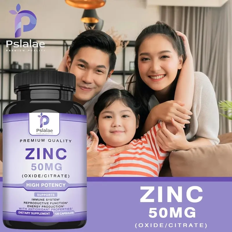 Zinc Supplements - Promotes Energy Production Supports Immune System and Overall Health