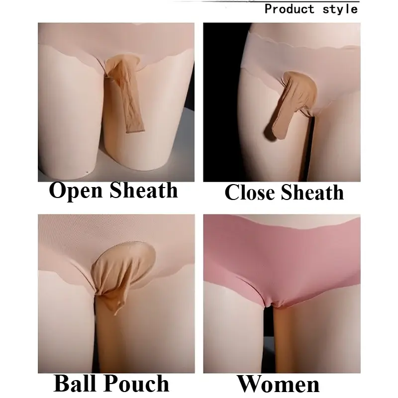 Glossy Sissy Pouch Panties Male Sexy JJ Sheath Boxer Shorts Shiny Seamless See-Through Mens Underwear Lightweight Man Panties