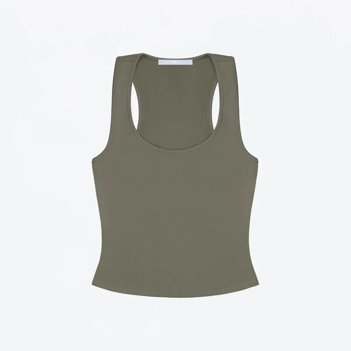 Tank Top with Wide Shoulder Straps for All Seasons Racerback Sports Vest Everyday Sports Innerwear High-Elastic Solid Color Slim-Fit Top Multi-Color Basic Casual Tank Top