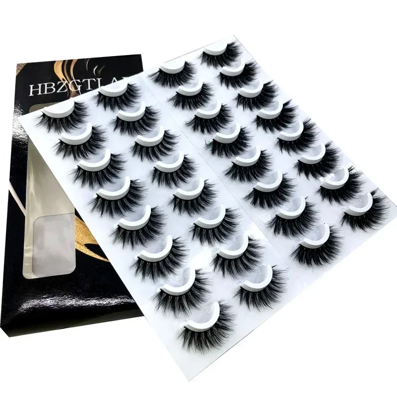 16 Pairs 3D Mink Hair False Eyelashes Natural/Thick Long Eye Lashes Wispy Makeup Beauty Extension Tools