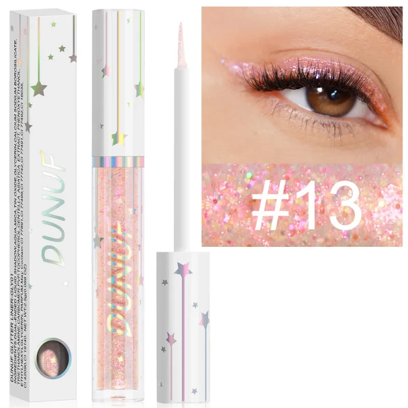 Diamond Blue Sequins Eyeliner Glitter Shiny Brighten Lying Silkworm Makeup Highlight Liquid Eye Liners Pigment Green Silver Gold