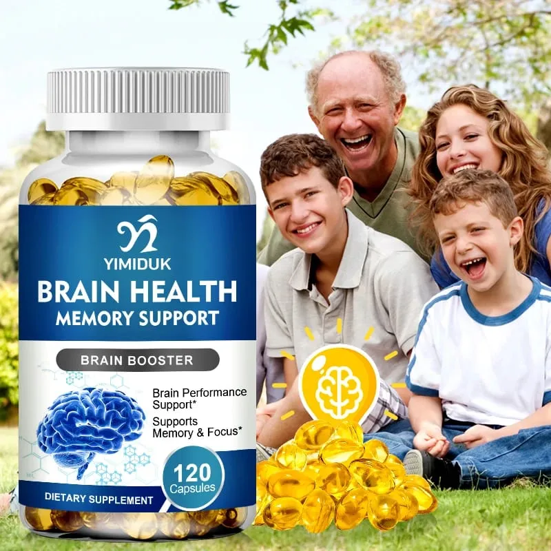 Pure Brain Health Supplement with Phosphatidylserine for Concentration Memory Clarity & Focus Boosts Learning & Sharp Mind