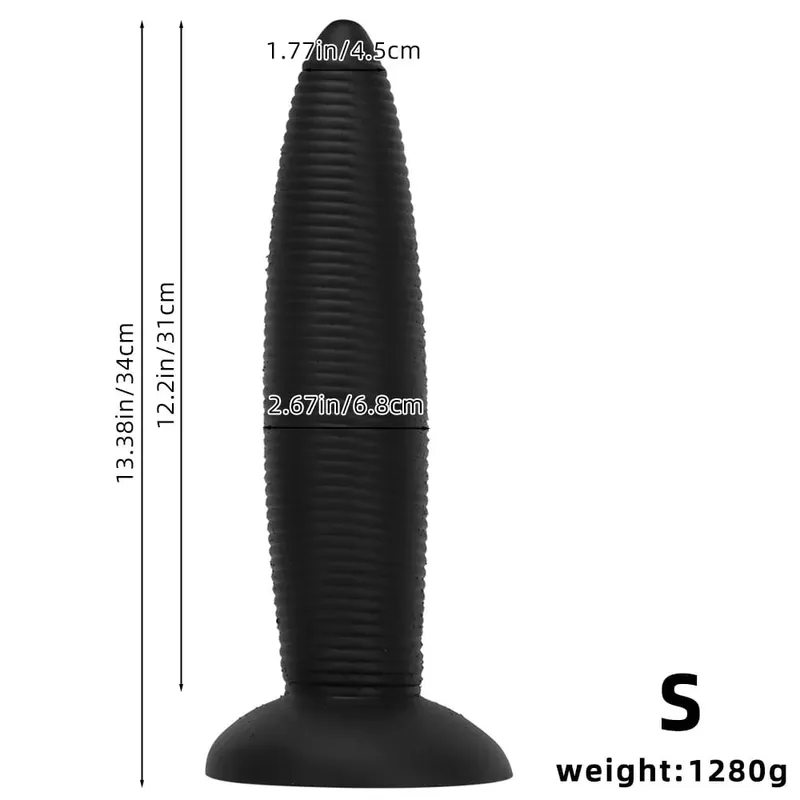 Pointed Giant Anal Plug Soft Silicone Huge Butt Plug Thick Anal Dildo Dilator with Suction Cup Adult Sex Toys For Woman Men