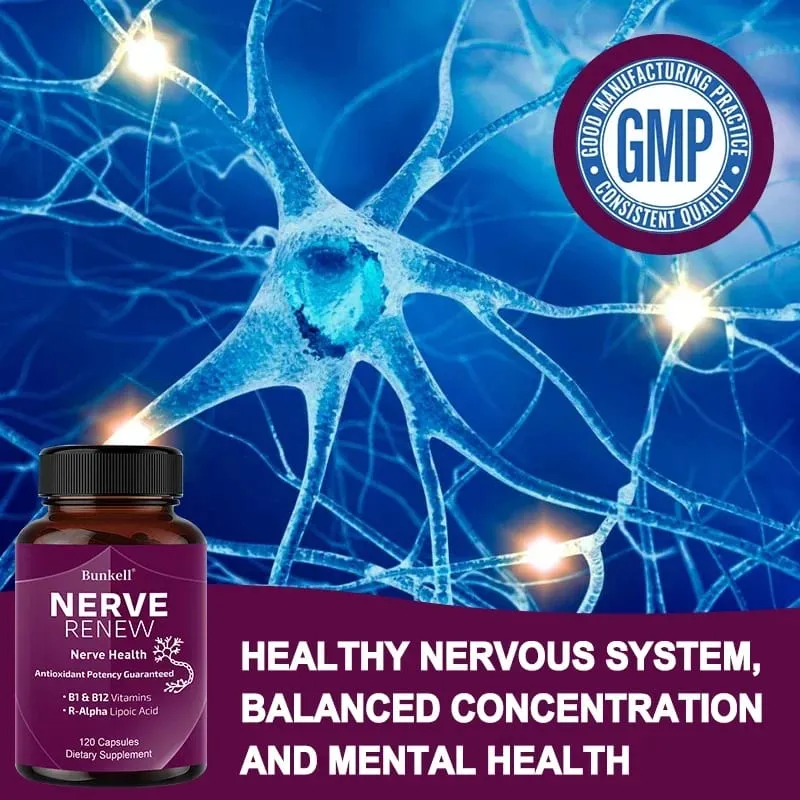 Neurological Support Capsules - Alpha Lipoic Acid Vitamins - Supports Nervous System and Joint Health Bone Health