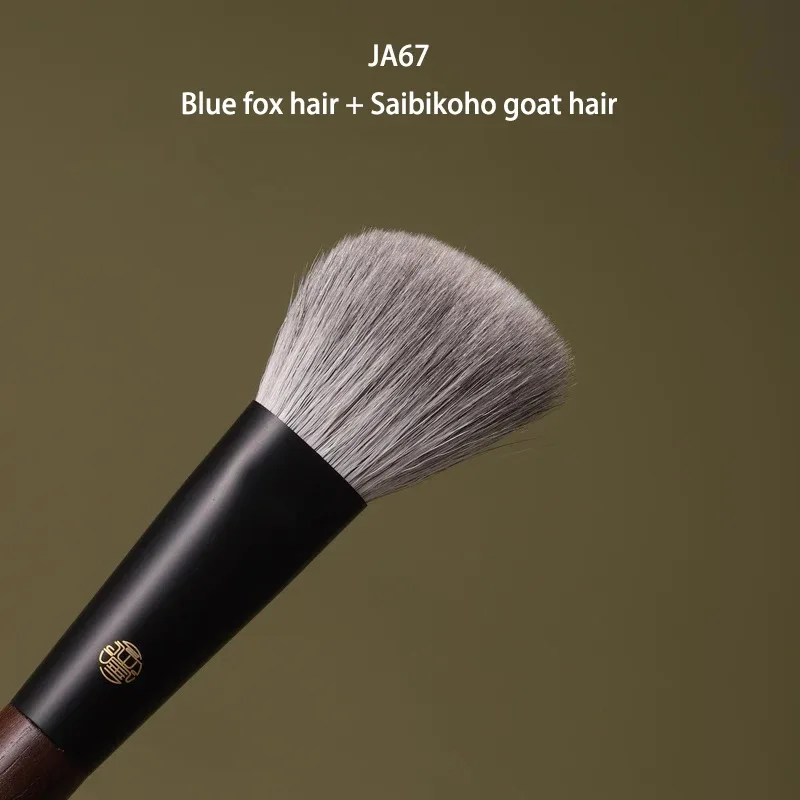Professional Handmade Makeup Brushes 1PC Squirrel Fox Horse Goat Hair Angled Contour Brush Walnut Handle Make Up Brush