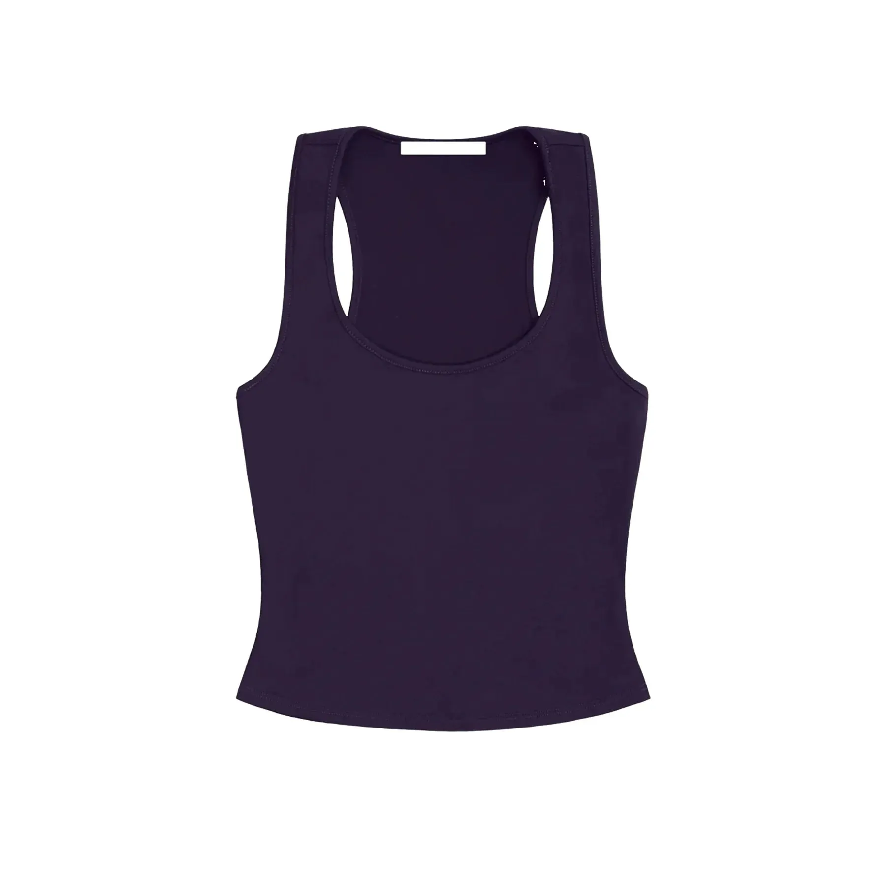 Tank Top with Wide Shoulder Straps for All Seasons Racerback Sports Vest Everyday Sports Innerwear High-Elastic Solid Color Slim-Fit Top Multi-Color Basic Casual Tank Top