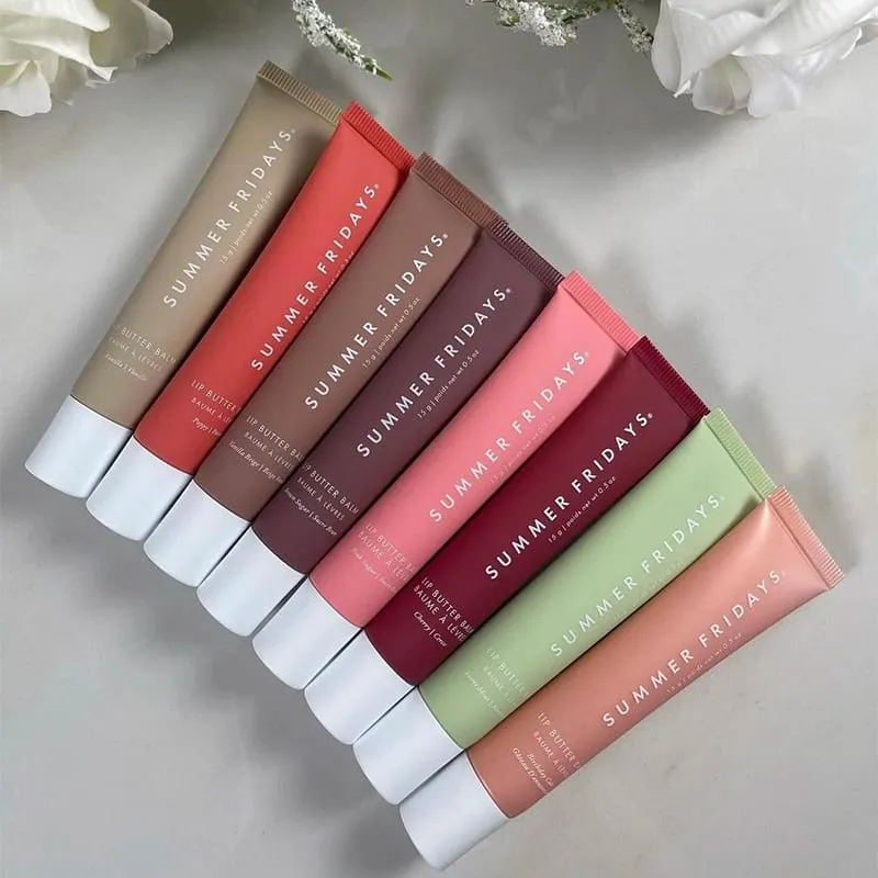NIS Fashion Summer Fridays Lip Balm Mini Lip Gloss Set New Moisturizing Transparent Smooth Soft Tube Mirror Lipstick Lip Makeup — image 2