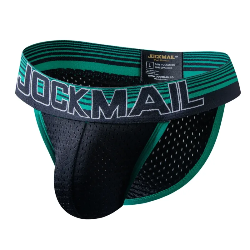 Ropa interior Sexy para Hombre, Tanga para Hombre, ropa interior Gay de malla, Bikini, Calzoncillos para Hombre, pantalones cortos deslizantes, bragas masculinas, suspensorio transpirable