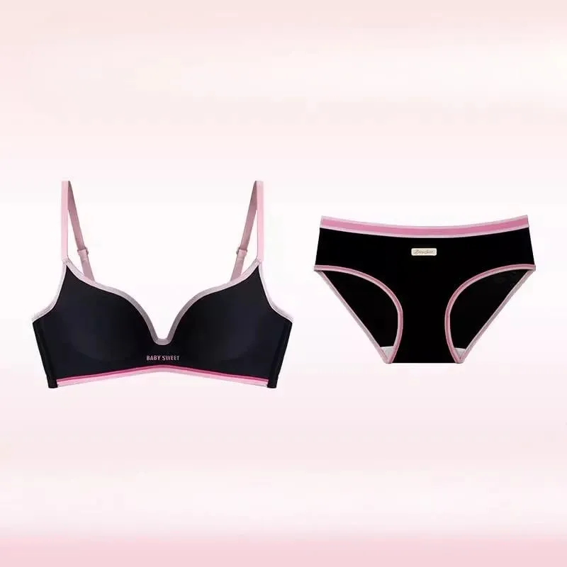 Push Up Seamless Bra for Small Chest | Colorful Dopamine Padded Bralette | Comfort Lift & Sexy Look for Women Bra and Panty Set — image 11