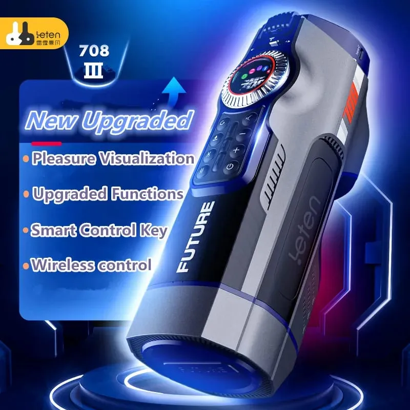 Leten 708 3rd Generation Upgraded Function Telescopic Heating Masturbator Vagina Anal Masturbation Cup Adult Erotic Sex Toys 18+