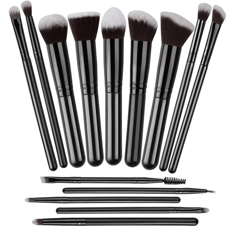 Professional 14PCS Makeup Brushes Set Soft Fluffy Foundation Eyeshadow Concealers Blending Blush Brush Kabuki Women Beauty Tools