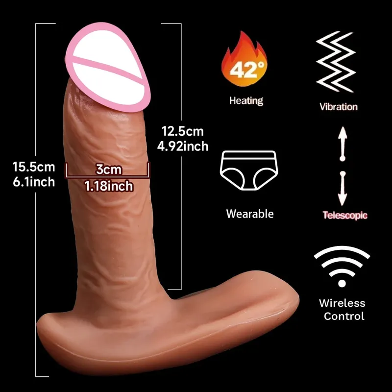 Wearable Realistic Dildo Vibrator Thrusting Penis Penetration Anal Vibration Adult Dildos Anal Sex Toy for Women Vibrators 18+