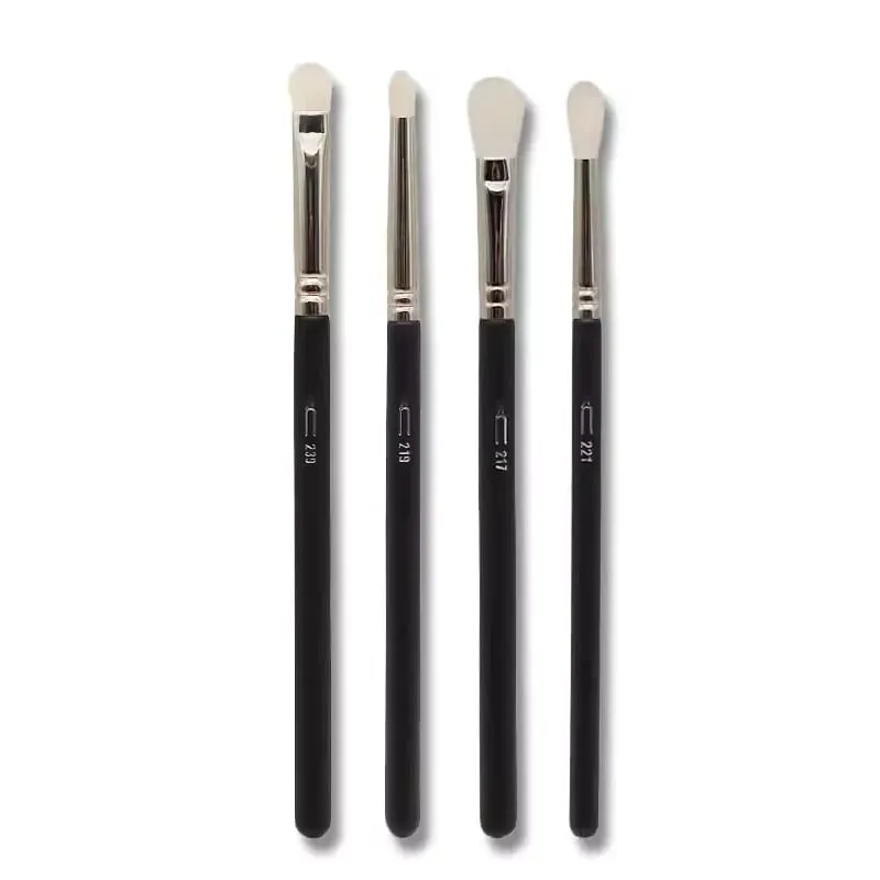 4Pcs Makeup Eyeshadow Brush Flat Eye Shadow Shader crease Blending Brushes Goat Hair Eye Shadow Liquid Cream Powder Make Up Tool — image 6