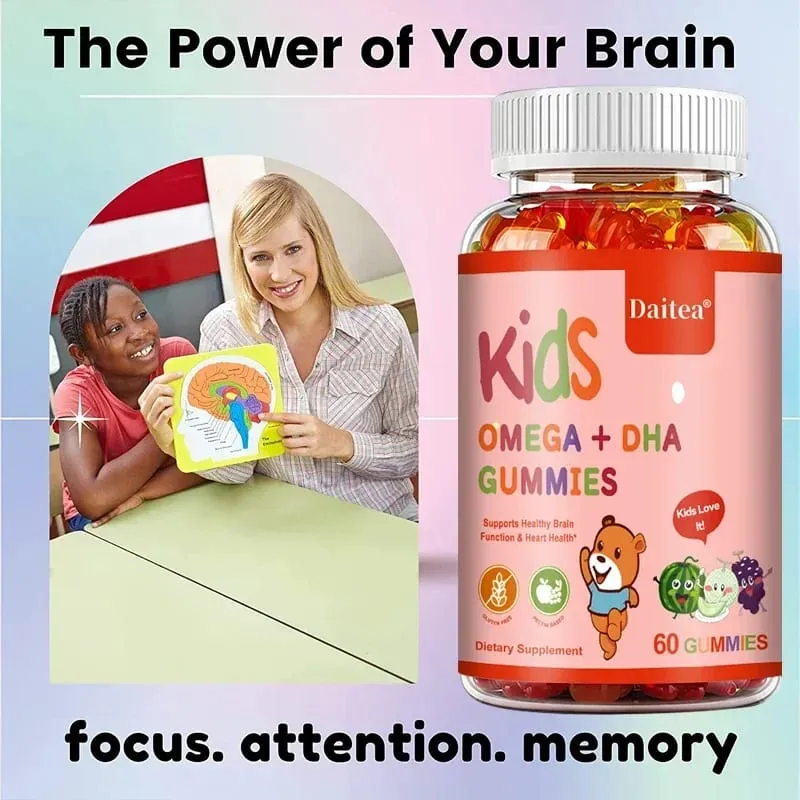 Children's Intelligence Supplement Gummies Support Intelligence Concentration Memory and Nutrition To Make Learning Easier