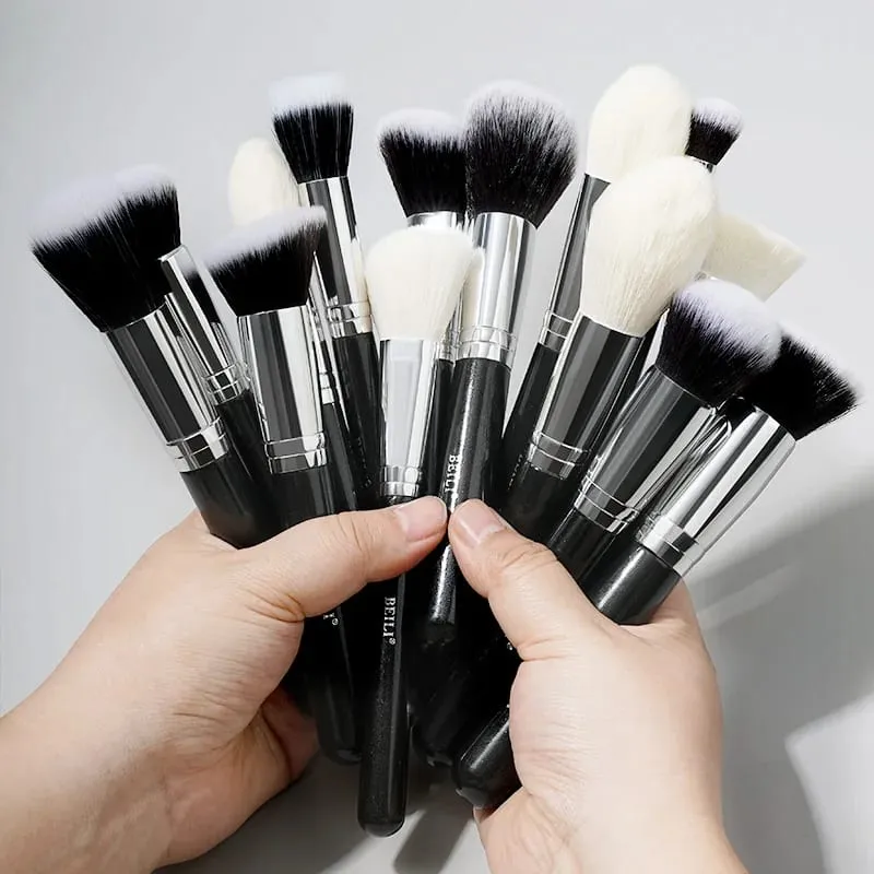 30 PC Premium Professional Makeup Brush Set Natural Goat Hair Foundation Face Powder Blush Cosmetic Brushes