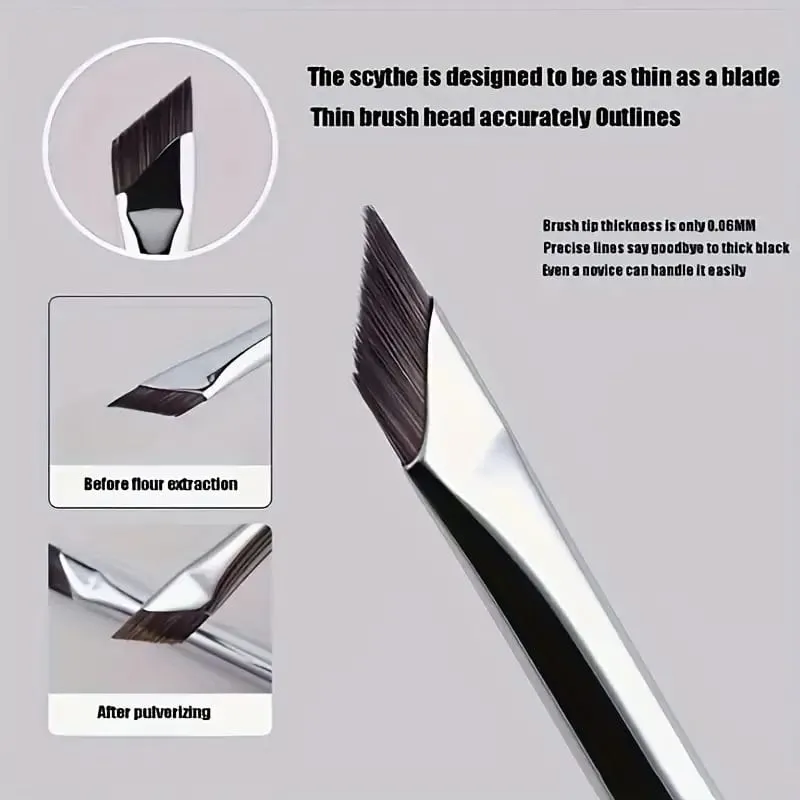2/5pcs Upgrade Blade Eyeliner Brush Ultra Thin Fine Angle Flat Eyebrow Brush Under The Eyes Place Precise Detail Brush Brush — image 3