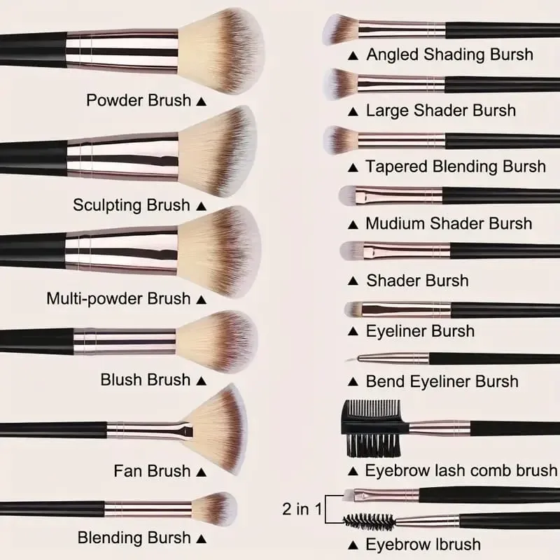 3-20PCS Make-Up Kwasten Set Zachte Pluizige Oogschaduw Foundation Concealer Blending Blush Brush Kabuki Professionele Vrouwen Beauty Tool