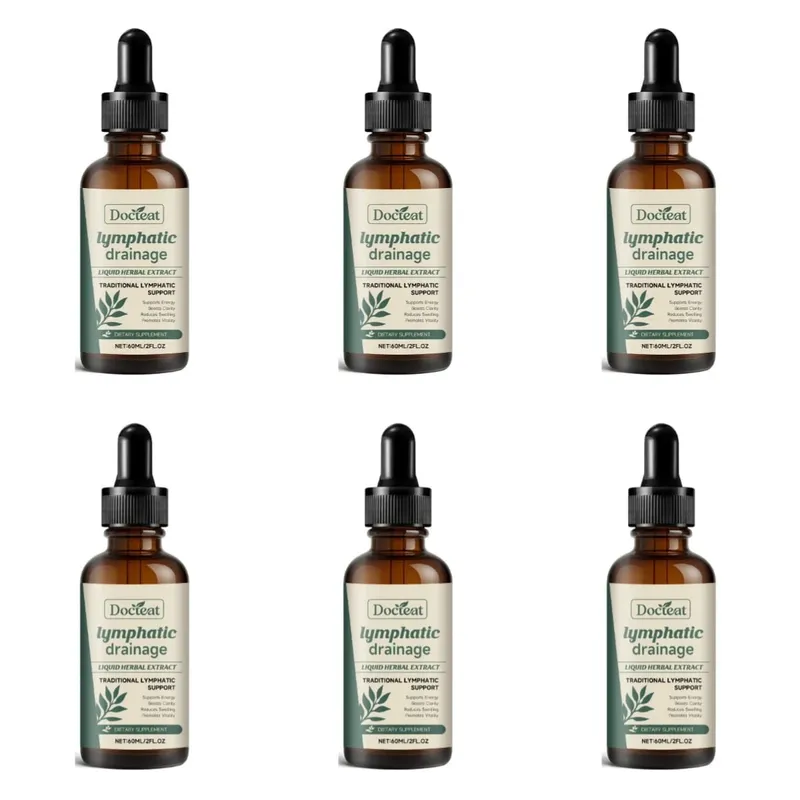 Lymphatic Drainage Drops 60ml Help Bloat Relief Immune System Health Extract with Cleavers Red Clover Stillingia Prickly Ash