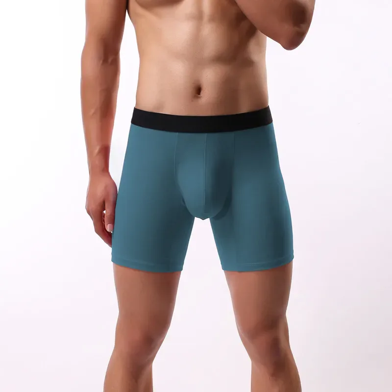 Boxers para hombre, ropa interior deportiva informal de algodón extendida, bañadores resistentes al desgaste, calzoncillos con bolsa convexa en U, Boxershorts, lencería