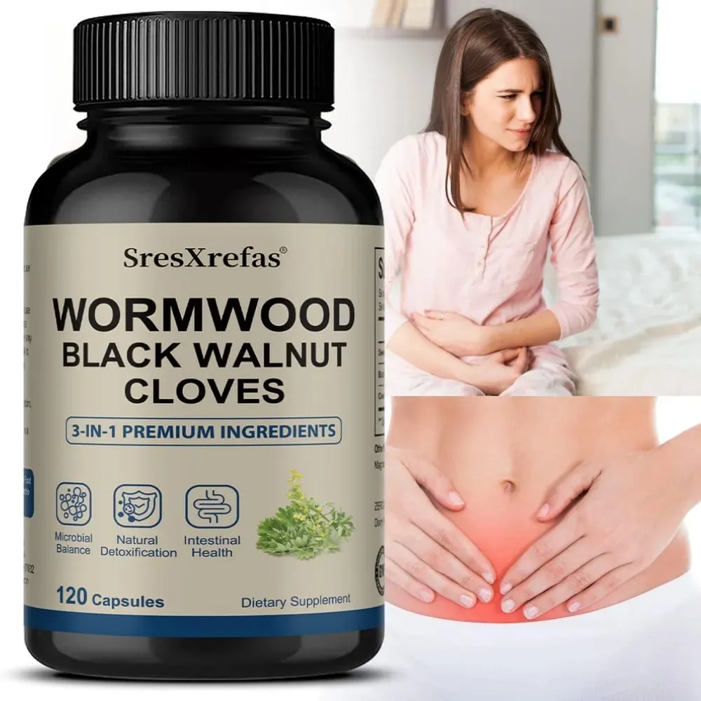 Wormwood Black Walnut Clove Cleanse Extract - 3-in-1 Complex Herbal Supplement for Gut Cleanse Detox and Digestive Well-Being — image 1