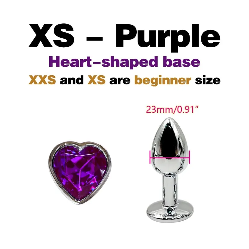 Metal Anal Plug With Gem Base Beginner To Expert 5 Size Butt Plug G-Point Massage Dildos Female/Male Couples Adult Sex Toys