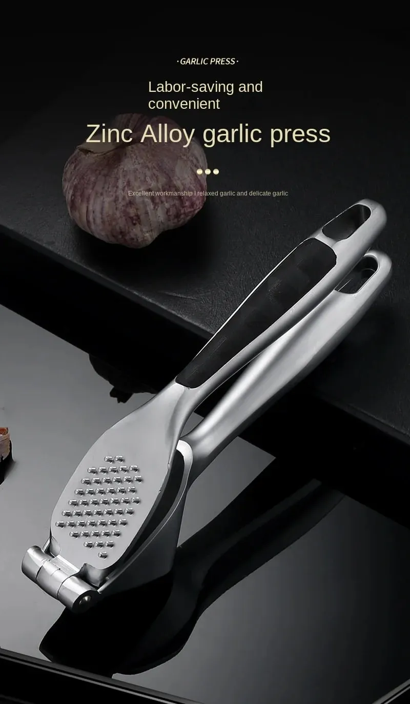 1pcs Garlic Press Easy to Squeeze and Clean with Soft Easy Squeeze Ergonomic Handle Zinc Alloy Garlic Mincer & Crusher — image 8