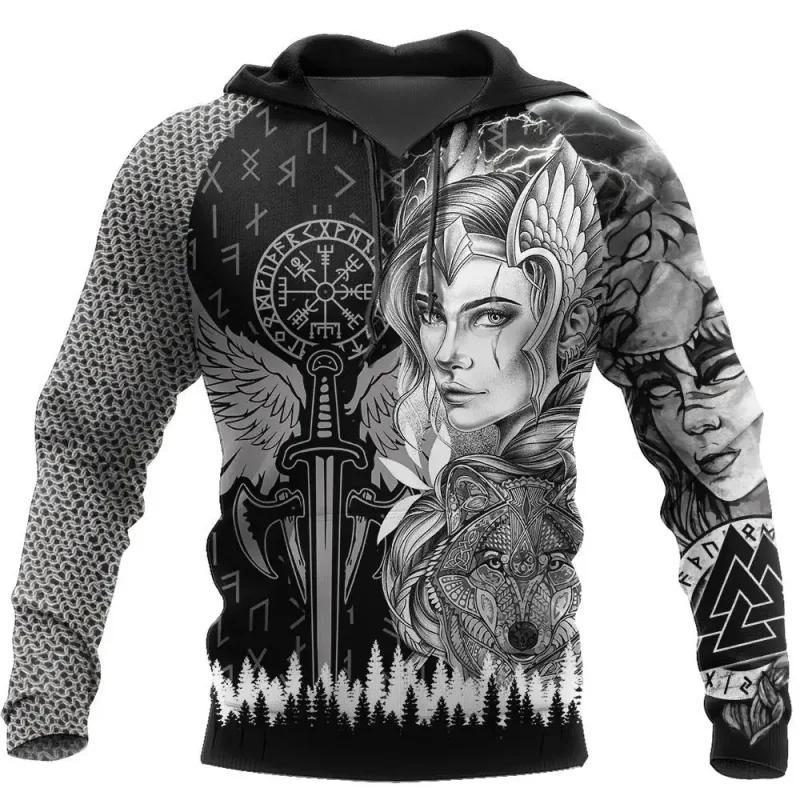 Men's Hooded Sweatshirts Men Vikings Brand Novelty Hoodies and Sweatshirts Fashion Unisex Hoody Oversized Hoodie Leisure New — image 14