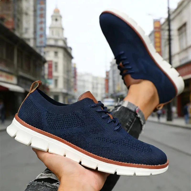 Outdoor Men Causal Sneakers Lightweight Breathable Mesh Soft Sold Walking Shoes Comfortable Shock-absorbing Trendy Shoes for Men — image 8