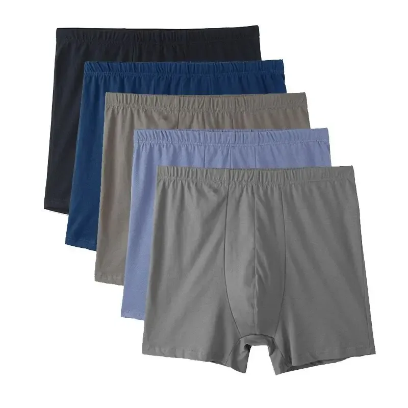 4PCS 100% Cotton Men's Boxer Pantie Lot Underpant Loose Large Short Cotton Plus Size Underwear For Mens Boxer Male 8XL 9XL 10XL