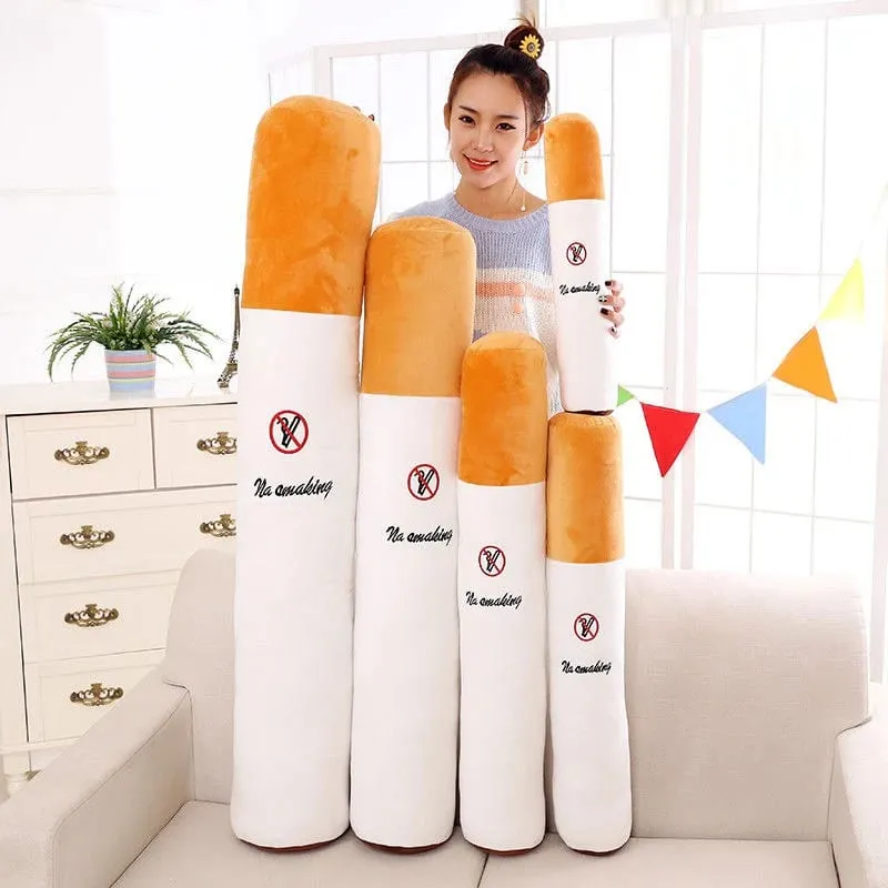 Nice Creative Smoking Cylindrical Sleeping Cushion Cigarette Pillow Plush Toys Fashion Boyfriend Birthday Gift — image 6