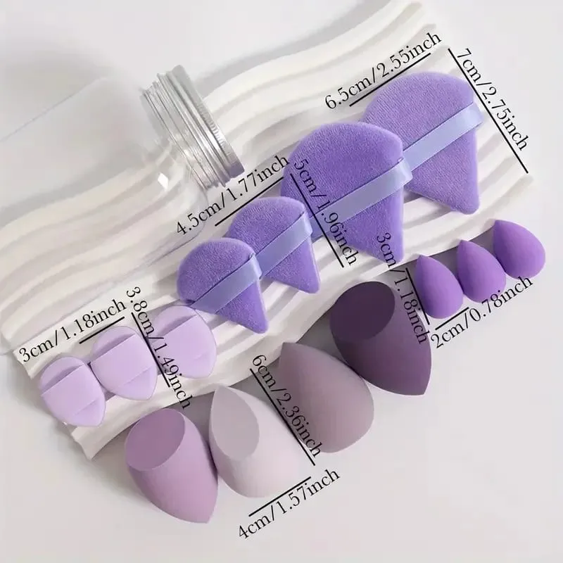 12pcs Makeup Sponge Set Essential for Beginners Cosmetic Easy to apply Puff Set Makeup Foundation Sponge — image 6
