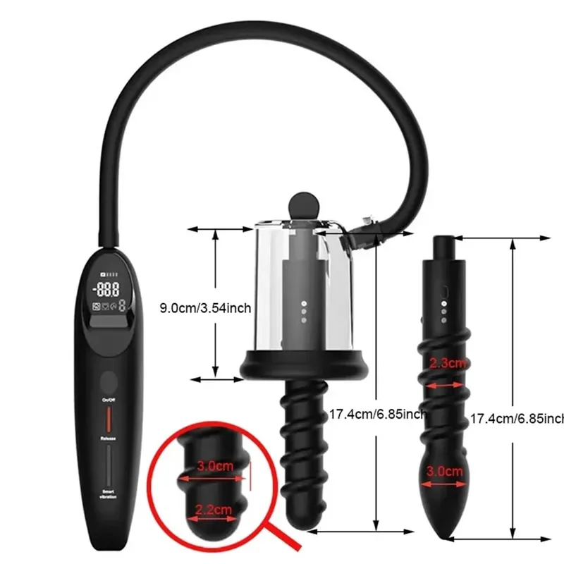 Electric Vibration Sucking Anus Rosebud Pump Vibrating Butt Plug Vacuum Sucker Prostate Massager Male Anal Sex Toys For Men Tool