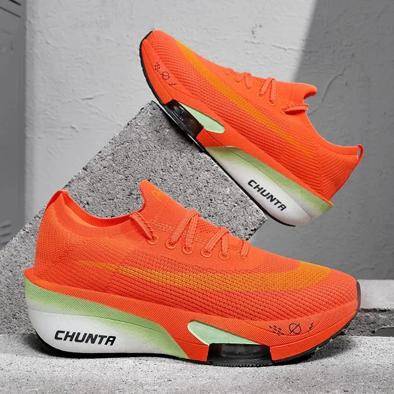 Air Cushion Running Shoes Marathon Speciality Men Sports Breathable Lightweight Women's Comfortable Athletic Nonskid Sneakers
