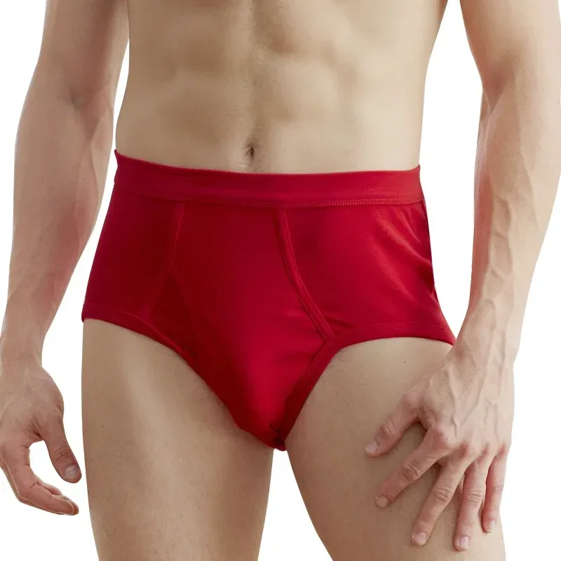 Solid Color Fat Plus Size Men's Underwear Mens Underpants 100% Cotton Comfortable Breathable Loose Large Size Men Briefs Panties
