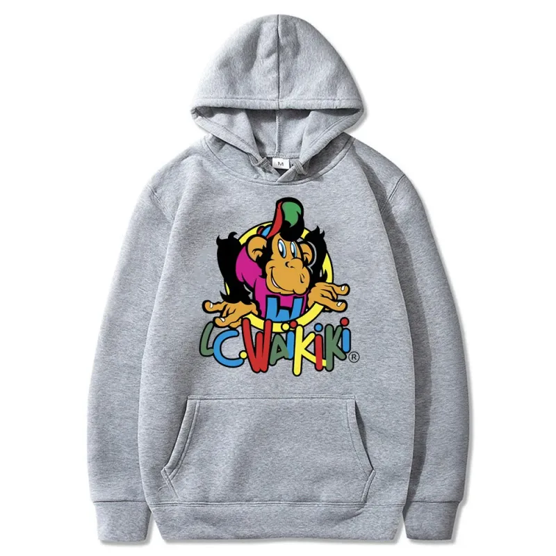 Lc Waikiki Monkey Merchandise Hoodie Men Women Fashion Brand Anime Sweatshirt Monkey Funny Graphic Print Hoodies Man Sweatshirts