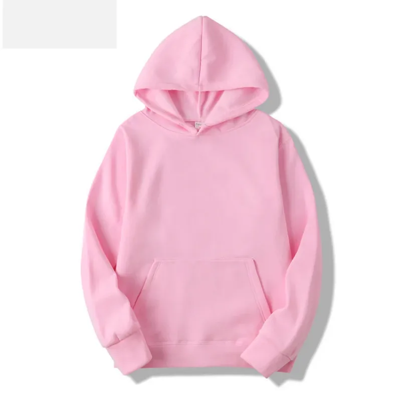 2025 Men's Solid Color Hooded Sweaters Men's Warm Wool Sweater Fashionable Street Clothing Loose Breathable Jersey Brand Hooded