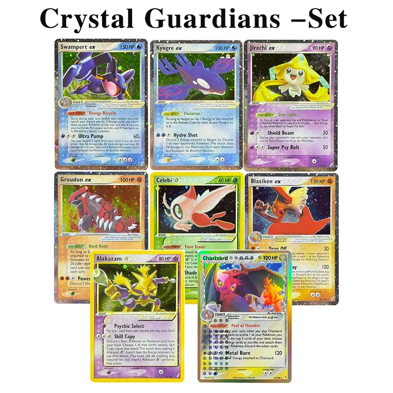 บัตรพร็อกซี โฮโลแกรม Emerald Cacturne Rayquaza ตำนานที่ซ่อนอยู่ Kyogre Crystal Guardians Alakazam Star Flareon Metagross