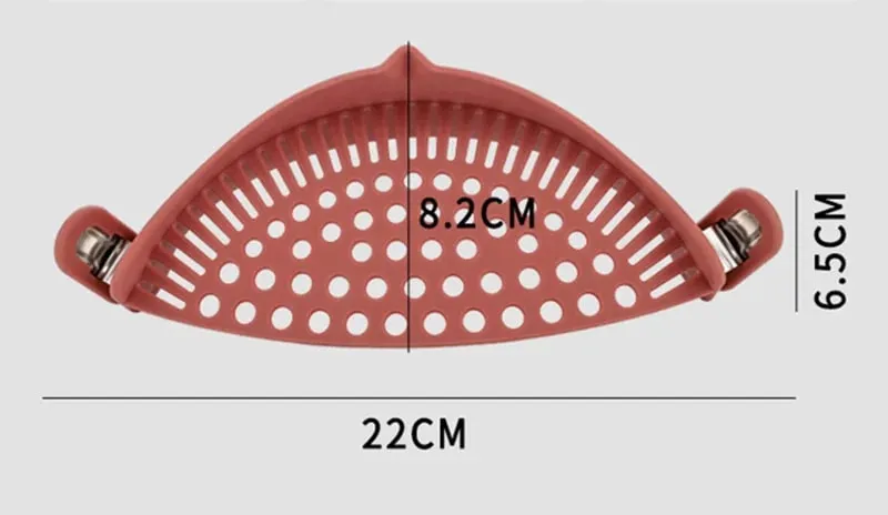 Silicone Pot Side Drainer Vegetable Noodle Drainage Filter Pour Baffle Kitchen Gadgets