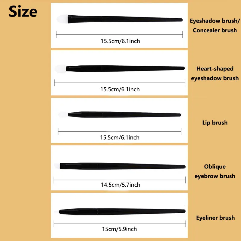 1/5Pcs Silicone Eyeshadow Brushes Soft Lip Balm Eyeliner Applicator Concealer Eyebrow Brushes Portable Facial Makeup Beauty Tool — image 6