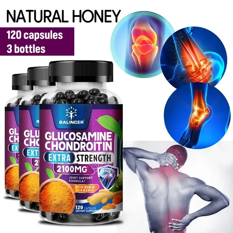 Glucosamine Chondroitin Complex with Turmeric Root Joint Support Dietary Supplement 120 Vegetarian Capsules — image 3