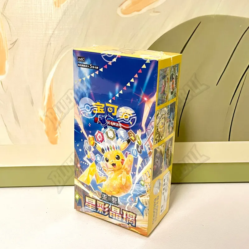 Original pokemon Scarlet Violet Gem Pack Vol6 Thin Box TCG Collectible Battle Trading Cards Simplified Chinese Version Toys Gift