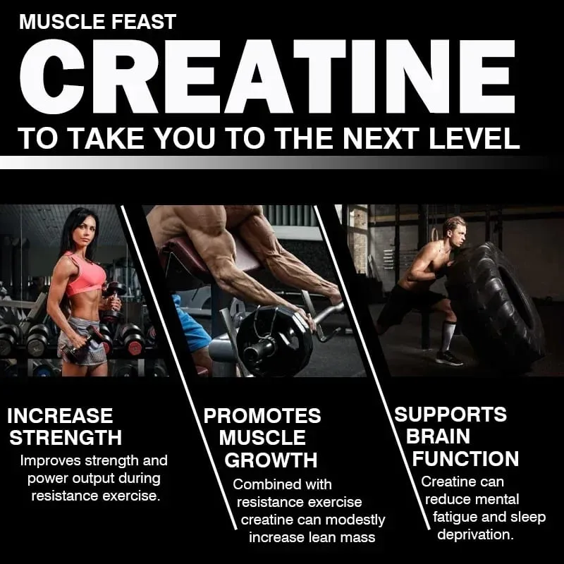 Creatine Monohydrate - Improves Athletic Performance Strength Endurance and Muscle BuildingSupplements