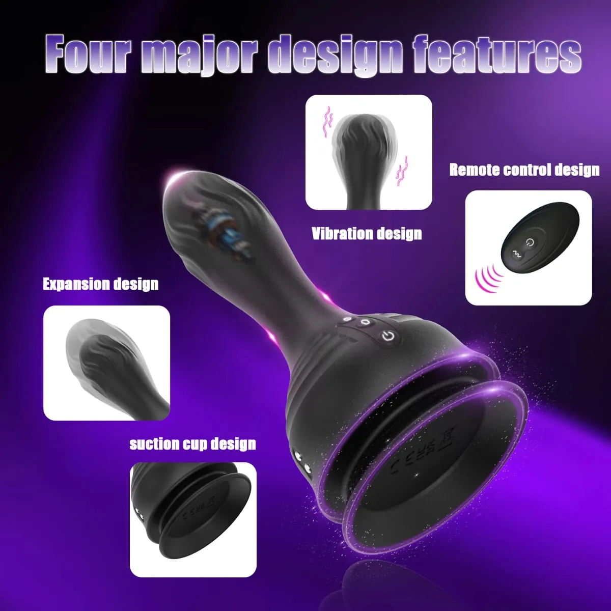 Remote Control Inflatable Butt Plug Vibrator with 10 Swing Modes Suction Cup Vibrating Prostate Massager Anal Sex Toy for Women — image 3