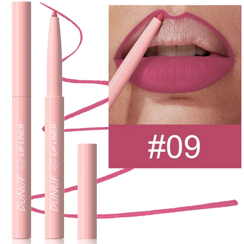 Multi Color Matte Lip Liner Crayon Velvet Waterproof Lip Pencil for Outline & Fill Lips Long Lasting Non Stick Lip Makeup