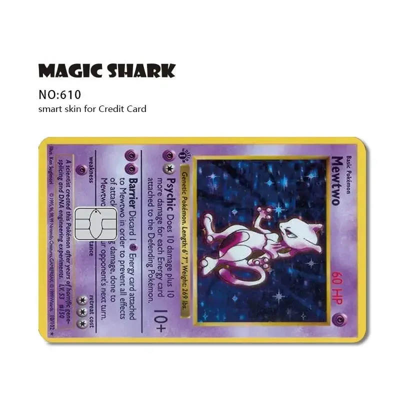 2025 New Pokemons Charizard Blastoise Bulbasaur Eevee Metwo Sticker Film Skin Cover for Credit Debit Card